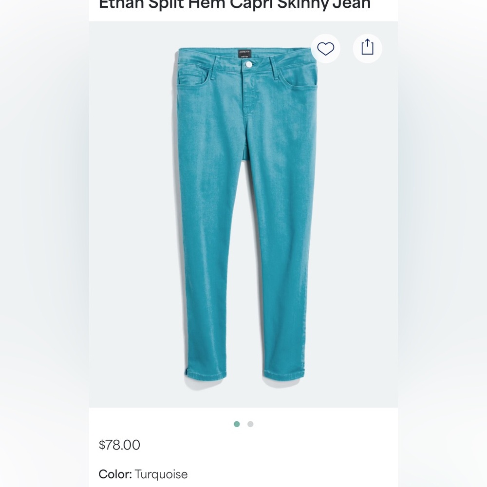 Just Black Turquoise Skinny Jeans